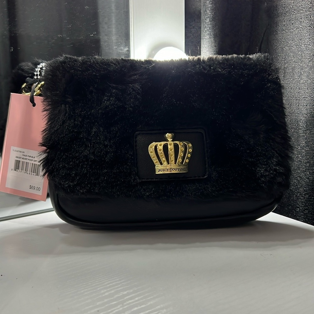Juicy couture faux fur crossbody
